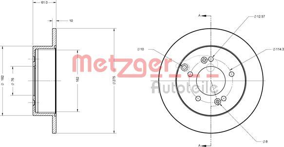 Metzger 6110459 - Kočioni disk www.molydon.hr