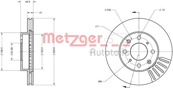 Metzger 6110454 - Kočioni disk www.molydon.hr