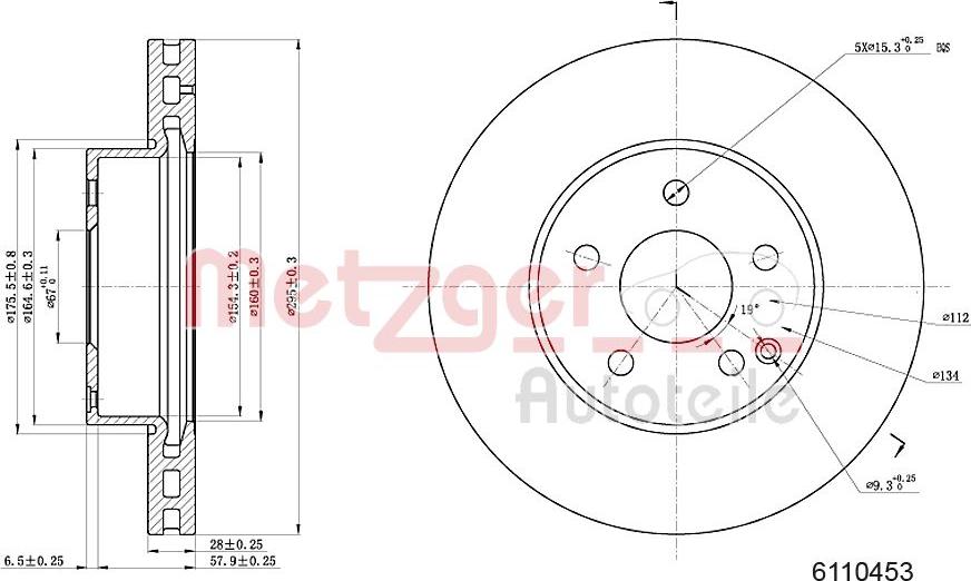 Metzger 6110453 - Kočioni disk www.molydon.hr