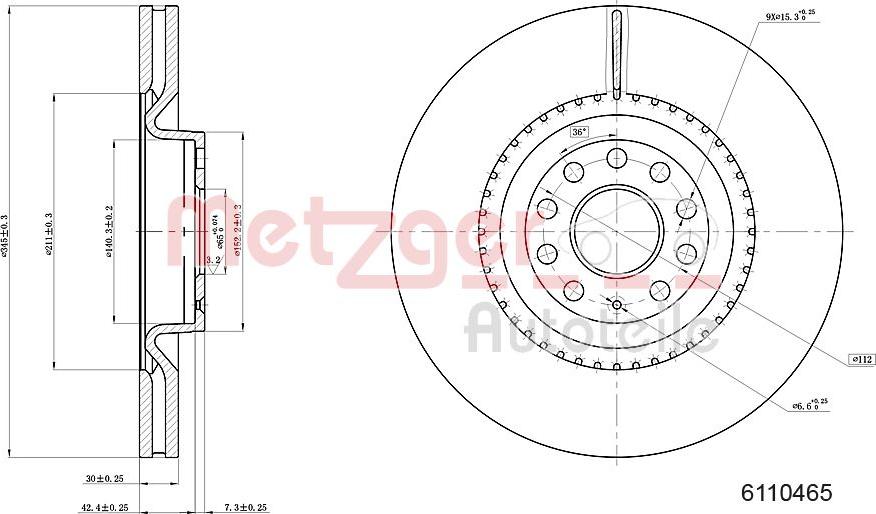 Metzger 6110465 - Kočioni disk www.molydon.hr