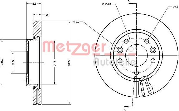 Metzger 6110466 - Kočioni disk www.molydon.hr