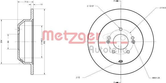 Metzger 6110460 - Kočioni disk www.molydon.hr