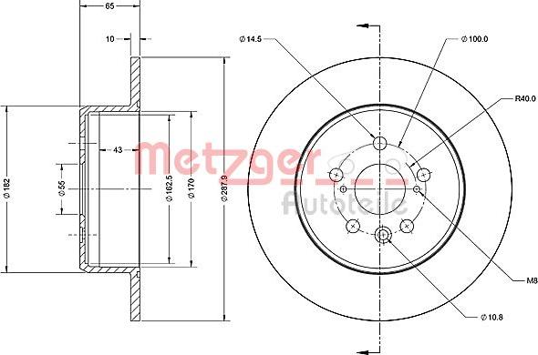 Metzger 6110468 - Kočioni disk www.molydon.hr