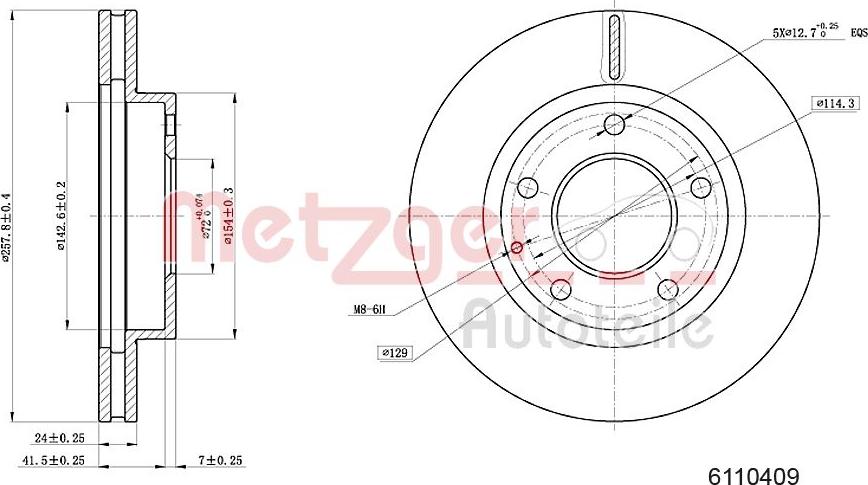 Metzger 6110409 - Kočioni disk www.molydon.hr