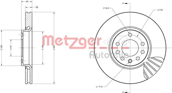 Metzger 6110404 - Kočioni disk www.molydon.hr