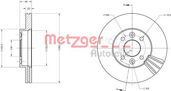 Metzger 6110406 - Kočioni disk www.molydon.hr