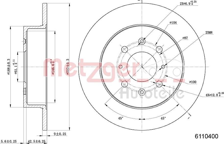 Metzger 6110400 - Kočioni disk www.molydon.hr