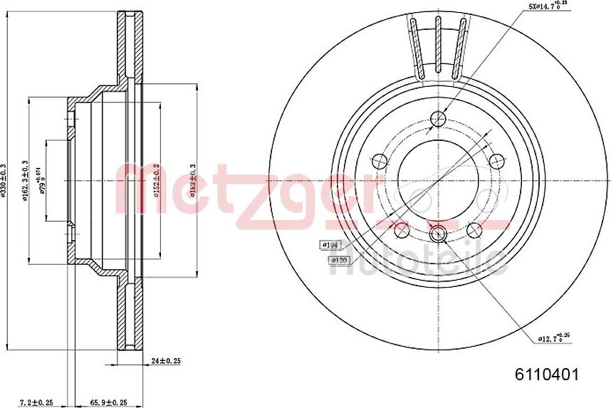 Metzger 6110401 - Kočioni disk www.molydon.hr