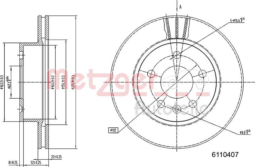 Metzger 6110407 - Kočioni disk www.molydon.hr