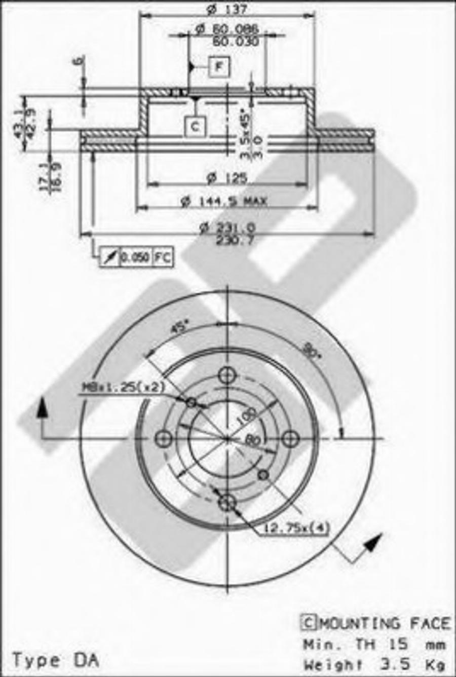 Metzger 6110410 - Kočioni disk www.molydon.hr