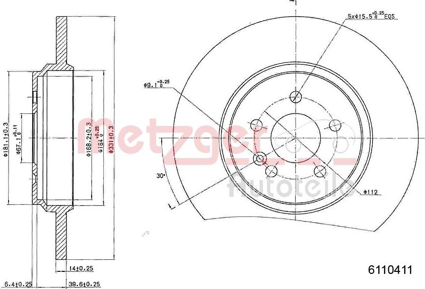 Metzger 6110411 - Kočioni disk www.molydon.hr