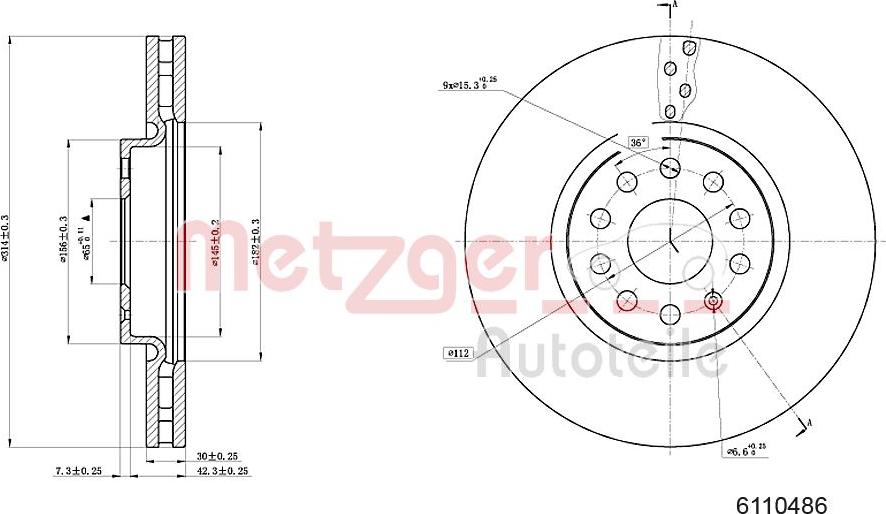 Metzger 6110486 - Kočioni disk www.molydon.hr