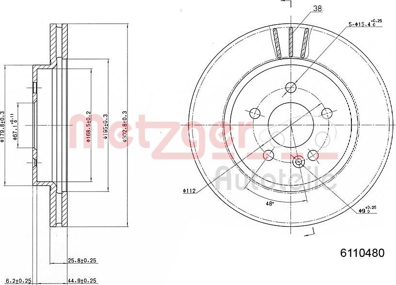 Metzger 6110480 - Kočioni disk www.molydon.hr