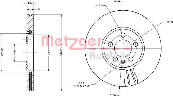 Metzger 6110483 - Kočioni disk www.molydon.hr