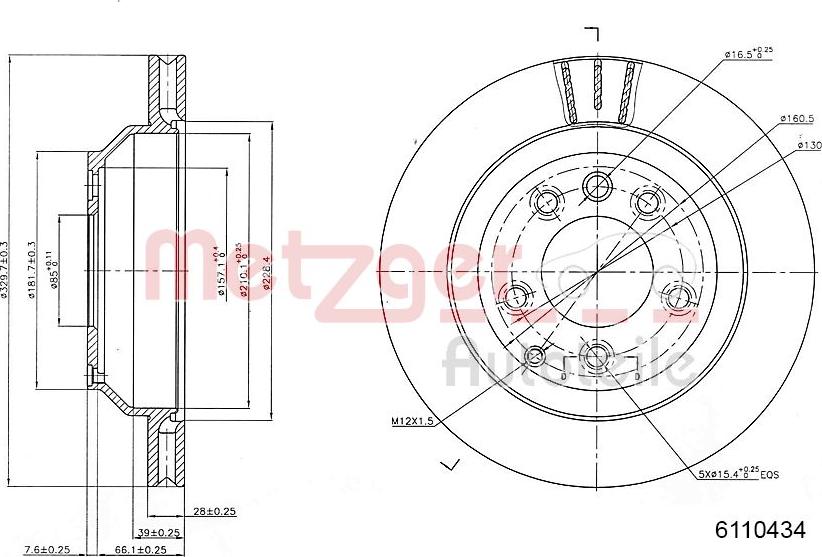 Metzger 6110434 - Kočioni disk www.molydon.hr