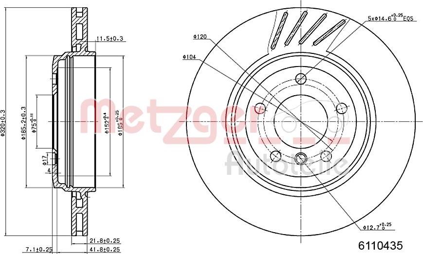 Metzger 6110435 - Kočioni disk www.molydon.hr