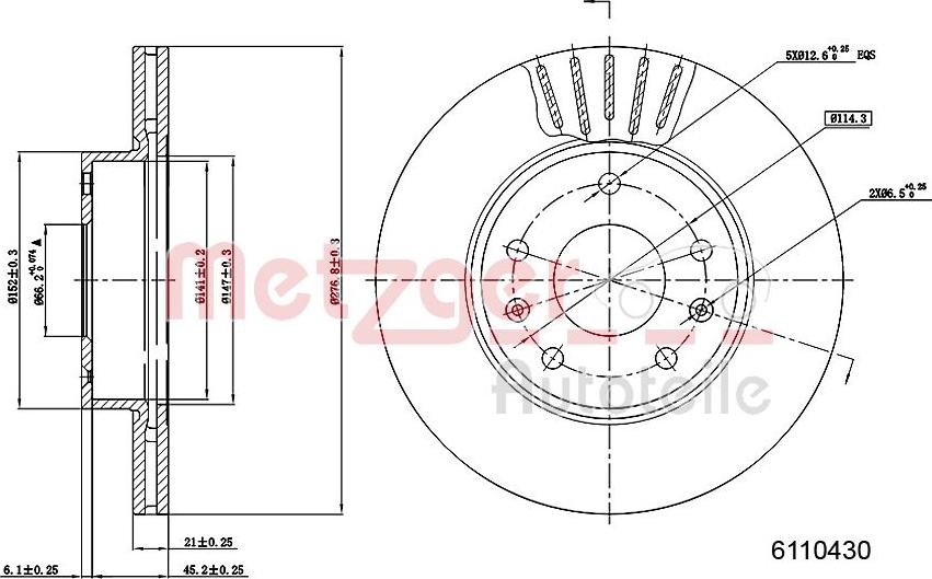 Metzger 6110430 - Kočioni disk www.molydon.hr