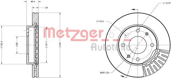 Metzger 6110433 - Kočioni disk www.molydon.hr