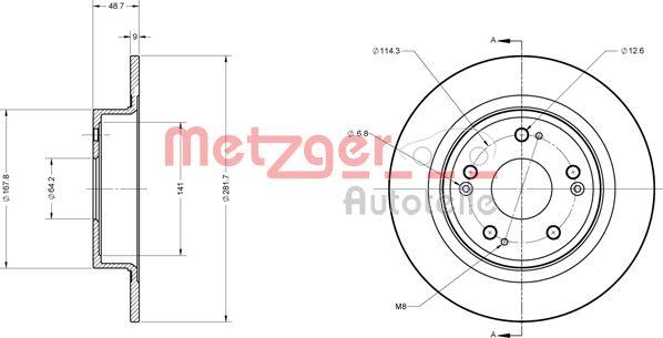 Metzger 6110426 - Kočioni disk www.molydon.hr