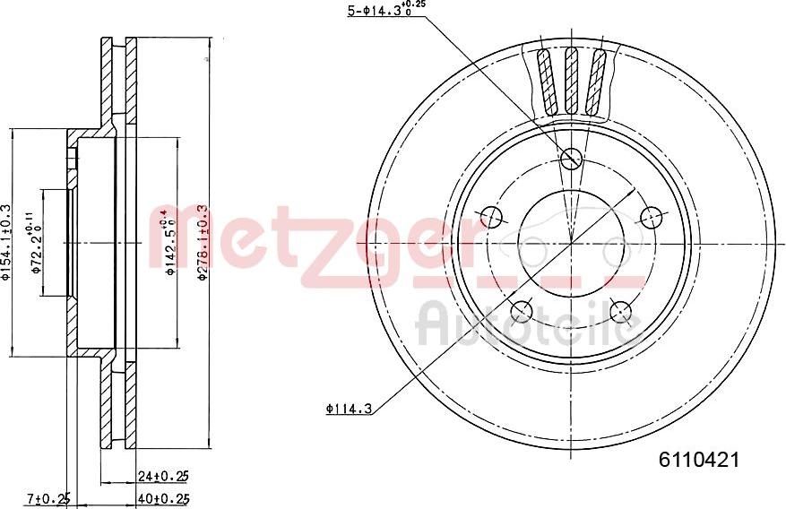 Metzger 6110421 - Kočioni disk www.molydon.hr