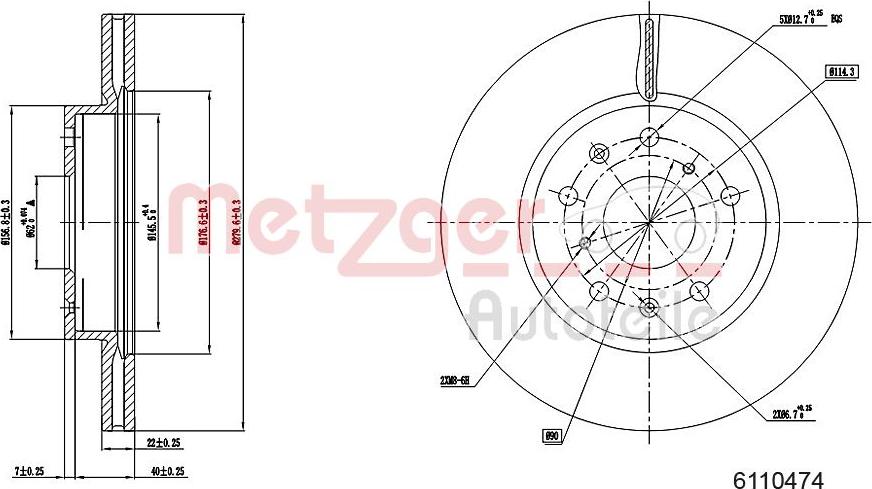 Metzger 6110474 - Kočioni disk www.molydon.hr