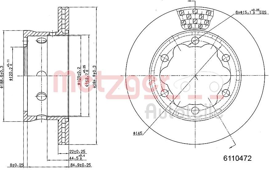 Metzger 6110472 - Kočioni disk www.molydon.hr