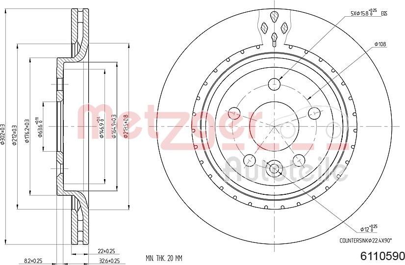 Metzger 6110590 - Kočioni disk www.molydon.hr