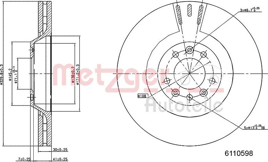 Metzger 6110598 - Kočioni disk www.molydon.hr