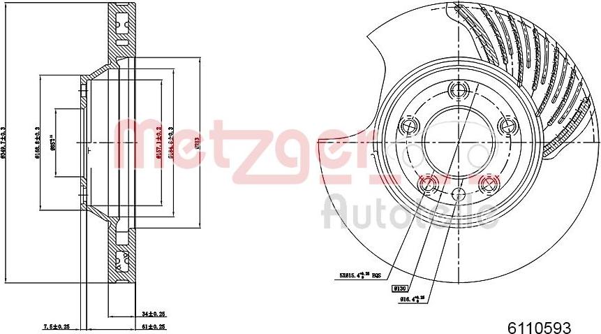 Metzger 6110593 - Kočioni disk www.molydon.hr