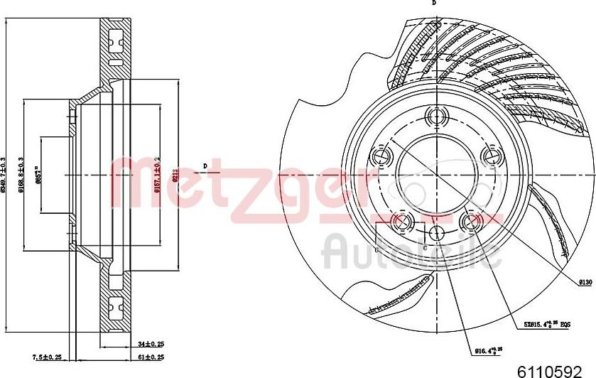 Metzger 6110592 - Kočioni disk www.molydon.hr