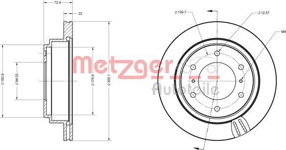 Metzger 6110549 - Kočioni disk www.molydon.hr