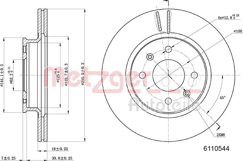 Metzger 6110544 - Kočioni disk www.molydon.hr