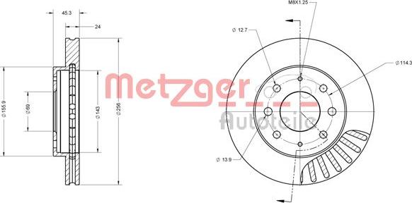 Metzger 6110546 - Kočioni disk www.molydon.hr