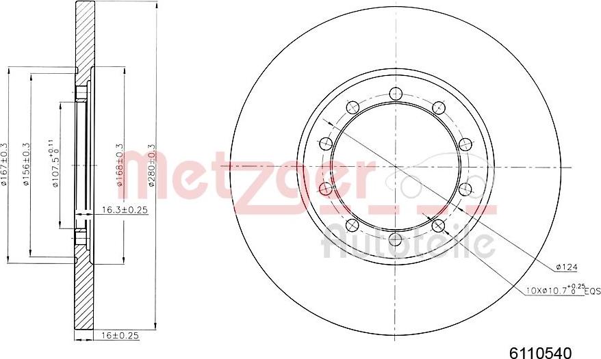 Metzger 6110540 - Kočioni disk www.molydon.hr