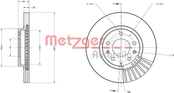 Metzger 6110541 - Kočioni disk www.molydon.hr