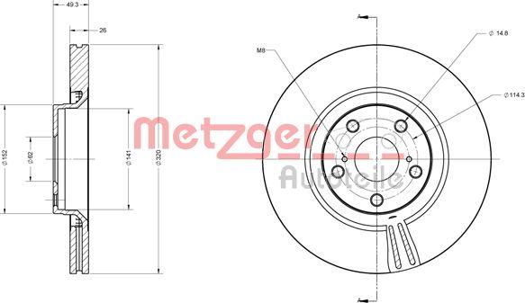 Metzger 6110542 - Kočioni disk www.molydon.hr