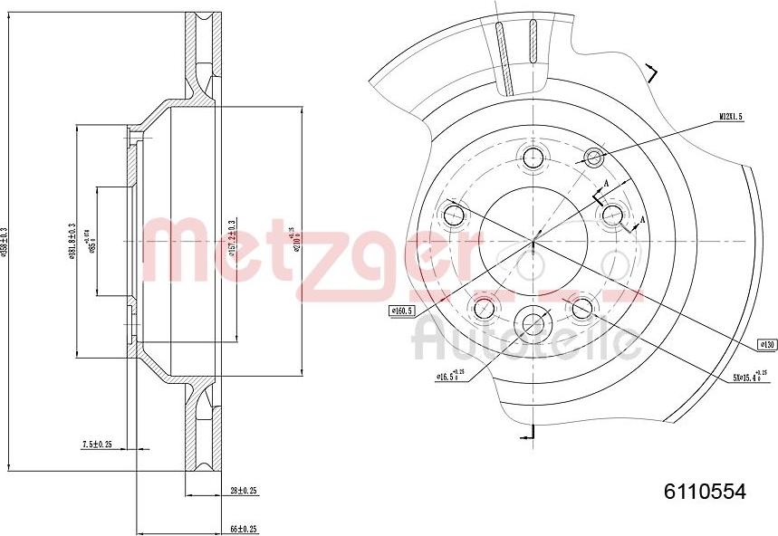 Metzger 6110554 - Kočioni disk www.molydon.hr