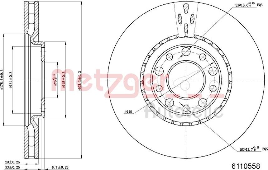 Metzger 6110558 - Kočioni disk www.molydon.hr