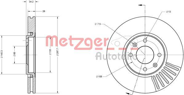 Metzger 6110562 - Kočioni disk www.molydon.hr