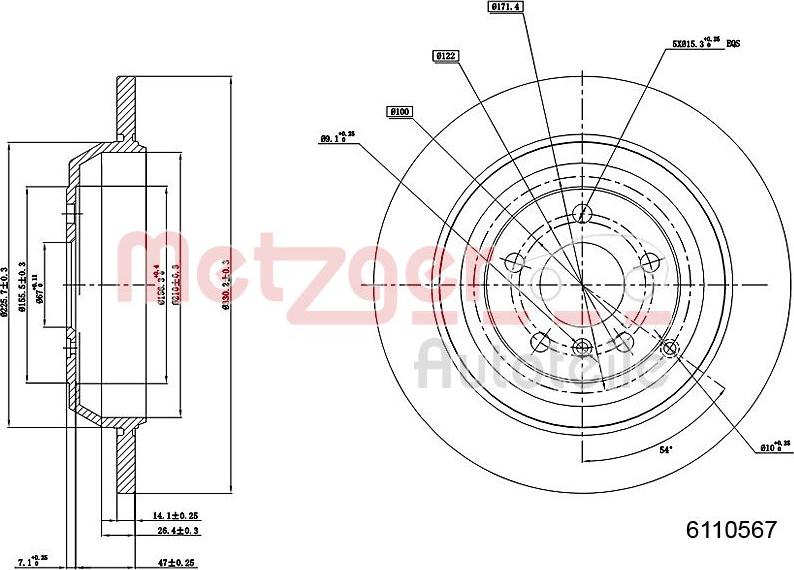 Metzger 6110567 - Kočioni disk www.molydon.hr