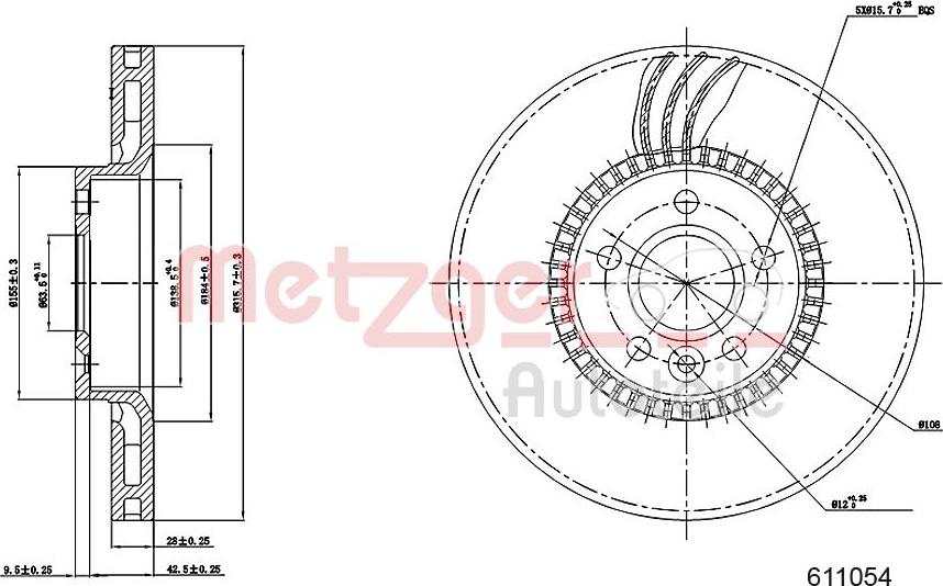 Metzger 6110504 - Kočioni disk www.molydon.hr