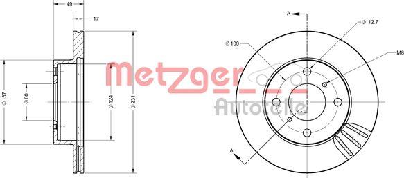 Metzger 6110500 - Kočioni disk www.molydon.hr