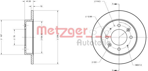 Metzger 6110510 - Kočioni disk www.molydon.hr