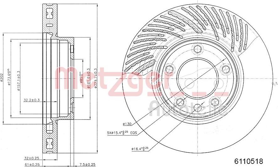 Metzger 6110518 - Kočioni disk www.molydon.hr