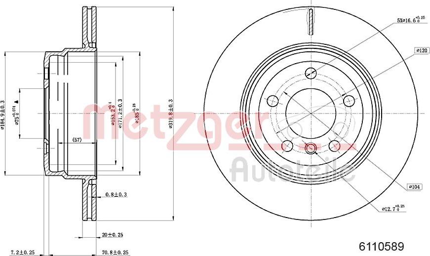 Metzger 6110589 - Kočioni disk www.molydon.hr