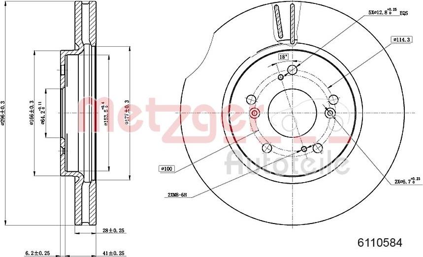 Metzger 6110584 - Kočioni disk www.molydon.hr