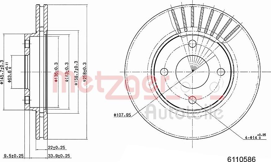 Metzger 6110586 - Kočioni disk www.molydon.hr