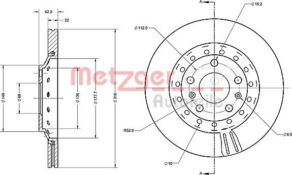 Metzger 6110588 - Kočioni disk www.molydon.hr