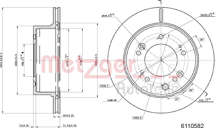 Metzger 6110582 - Kočioni disk www.molydon.hr