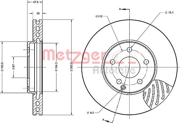 Metzger 6110587 - Kočioni disk www.molydon.hr